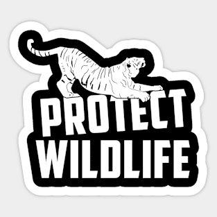 protect wildlife - tiger Sticker